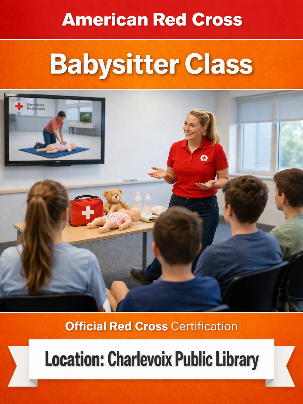 Red Cross Babysitter Class - Official Certification - CHARLEVOIX Public Library