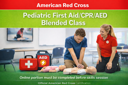 Red Cross Pediatric First Aid/CPR/AED *BLENDED* Class for Babysitters