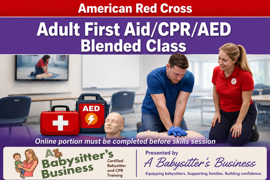 Adult First Aid/CPR/AED -- BLENDED Online+Classroom