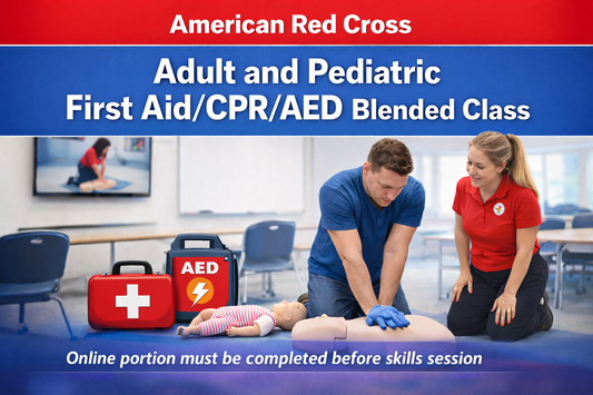 Adult and Pediatric CPR/First Aid/AED -- BLENDED Online+Classroom